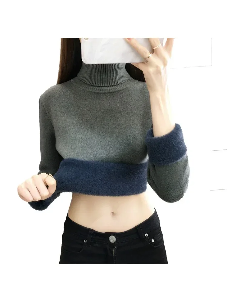 One-Piece Cashmere Turtleneck Sweater Autumn and Winter Long-Sleeved Long-Sleeved Pure Color Knitted Undershirt
One-Piece Cashmere Turtleneck Sweater Autumn and Winter Long-Sleeved Long-Sleeved Pure Color Knitted Undershirt