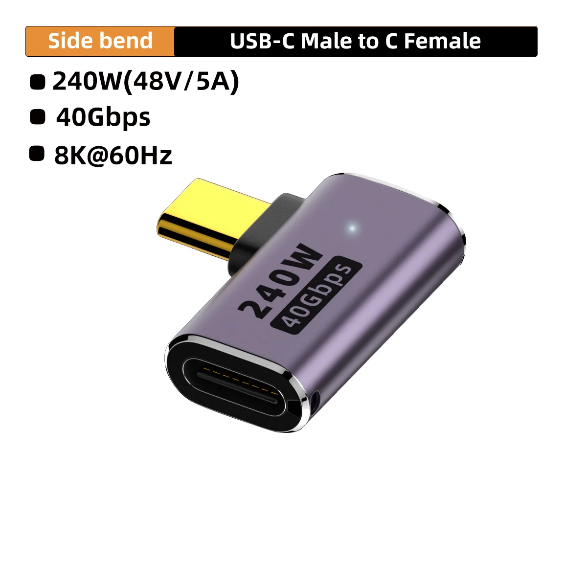 USB4.0 40Gbps U-Shape Straight Angle 240W 5A USB C to Type C Fast Charging Converter USB C Data Adapter For Macbook 8K60HZ
USB4.0 40Gbps U-Shape Straight Angle 240W 5A USB C to Type C Fast Charging Converter USB C Data Adapter For Macbook 8K60HZ