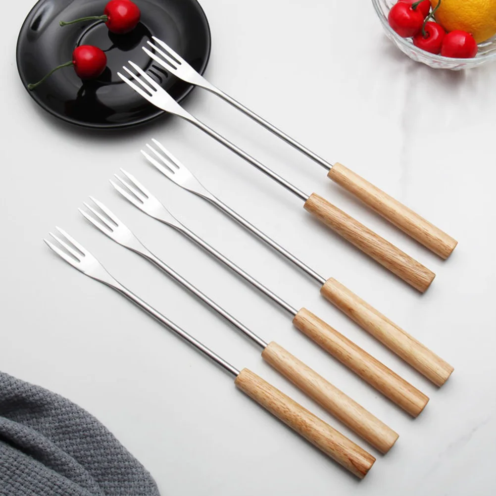 6 Pcs Fondue Forks Stainless Steel Wood Handle Portable Lightweight Dipping forks for Camping Home Kitchen Restaurants
6 Pcs Fondue Forks Stainless Steel Wood Handle Portable Lightweight Dipping forks for Camping Home Kitchen Restaurants