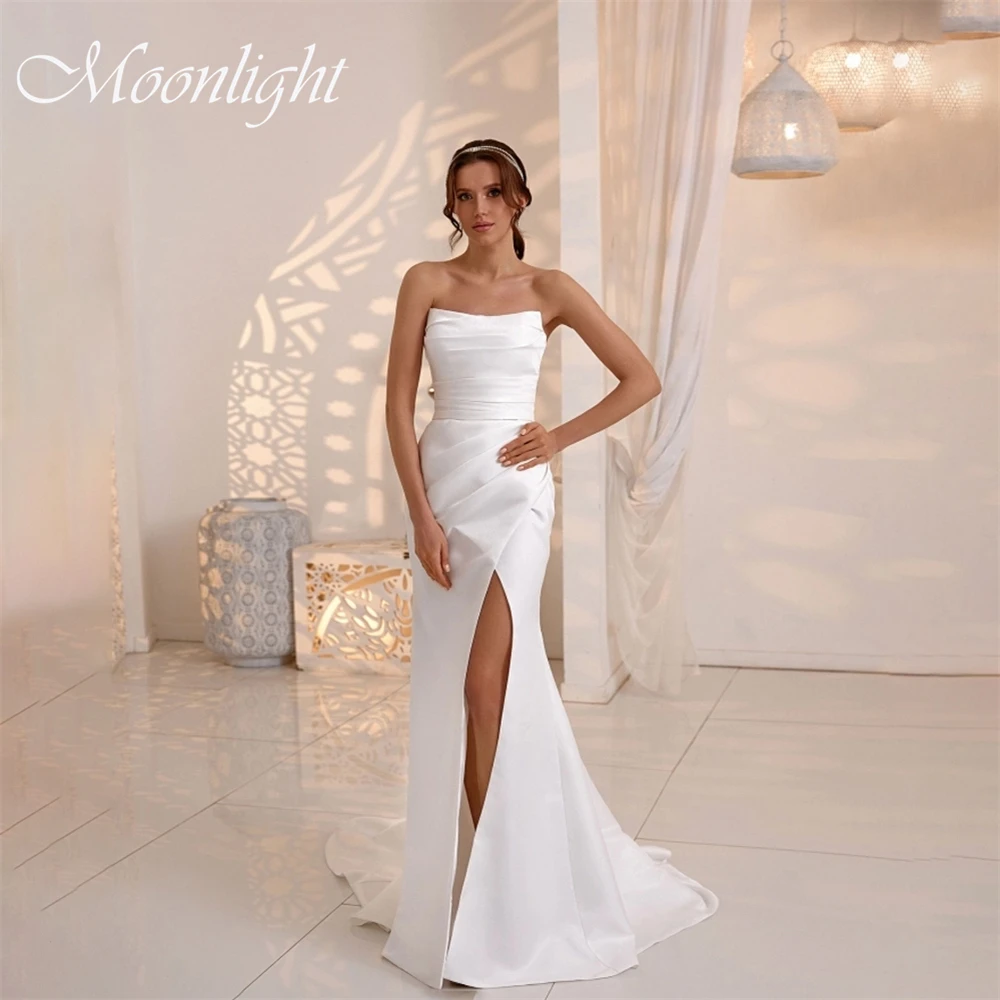Classic Pleat Strapless Side Slit Mermaid Wedding Dress 2026 Women Sleeveless Backless Sweep Train Vestidos De Novia Customized
Classic Pleat Strapless Side Slit Mermaid Wedding Dress 2026 Women Sleeveless Backless Sweep Train Vestidos De Novia Customized