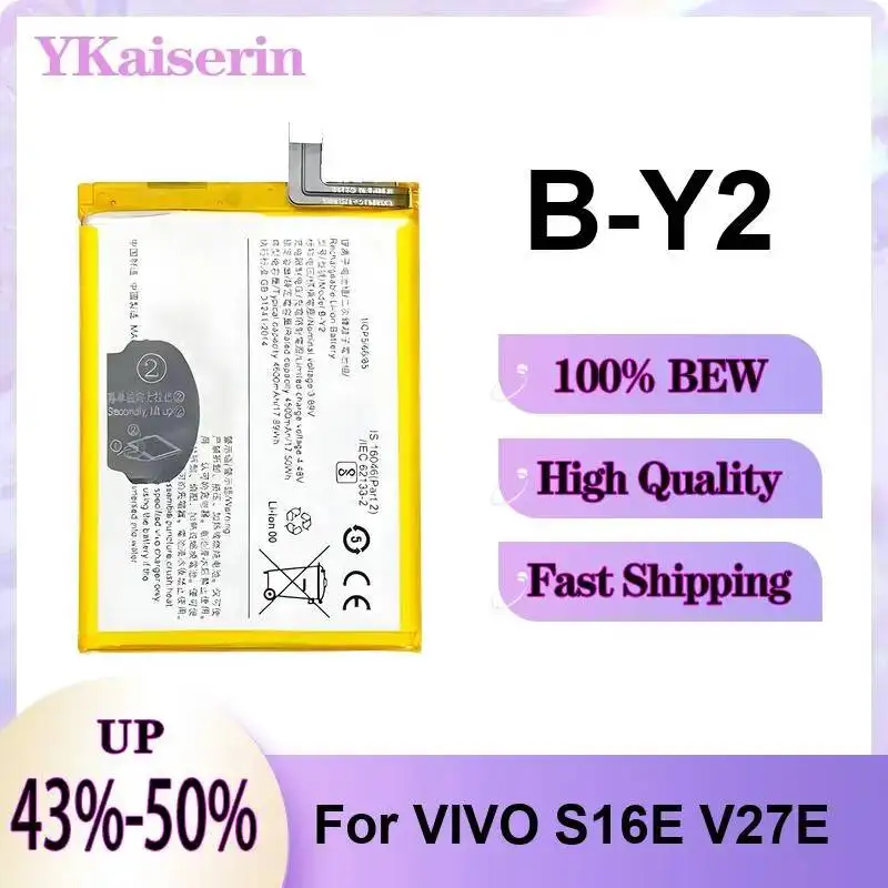 For Vivo S16E V27E B-Y2 Good Low-Temperature Performance Robust Mobile Phone Battery 4600mAh
For Vivo S16E V27E B-Y2 Good Low-Temperature Performance Robust Mobile Phone Battery 4600mAh