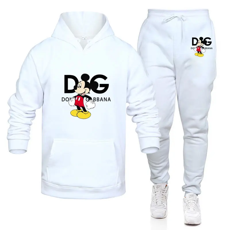Мужской комплект с Микки Диснеем, весенне-осенняя спортивная толстовка с принтом, повседневная спортивная одежда для покупок, женский комплект в парном стиле
Мужской комплект с Микки Диснеем, весенне-осенняя спортивная толстовка с принтом, повседневная спортивная одежда для покупок, женский комплект в парном стиле