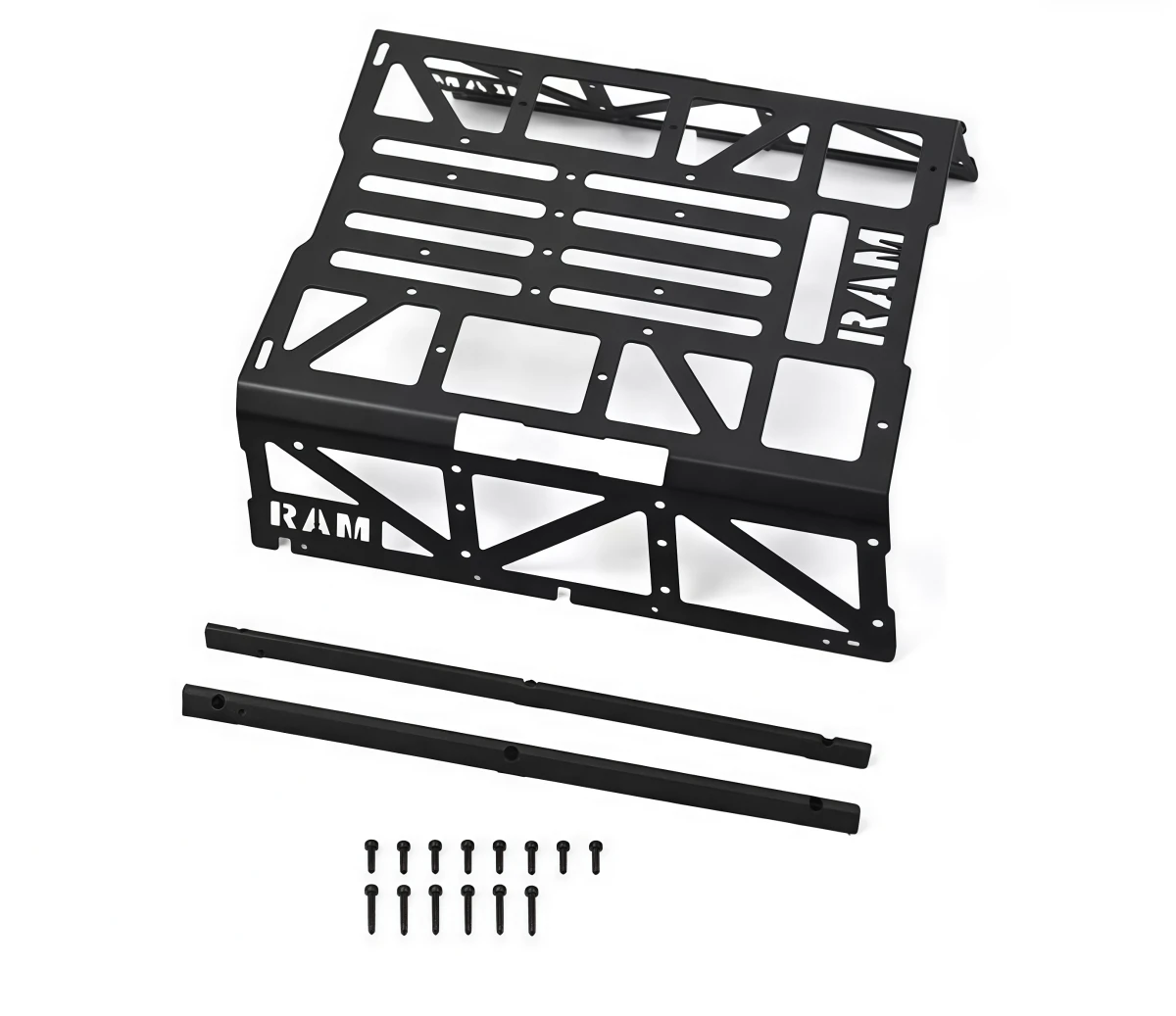 CNC Metal Roll Cage + Rear Bed Expansion Rack Set For KM 1/8 T-Rex RAM 1500 RC Crawler Upgrade Parts
CNC Metal Roll Cage + Rear Bed Expansion Rack Set For KM 1/8 T-Rex RAM 1500 RC Crawler Upgrade Parts