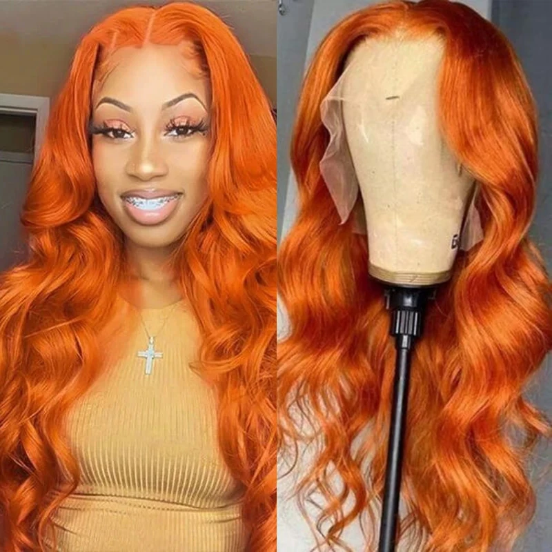 Orange Ginger 13x6 Hd Lace Frontal Wig Brazilian 13x4 Body Wave Lace Front Wig 30 Inch Transparent Colored Human Hair Wigs
Orange Ginger 13x6 Hd Lace Frontal Wig Brazilian 13x4 Body Wave Lace Front Wig 30 Inch Transparent Colored Human Hair Wigs