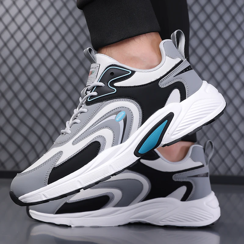 Мужские серо-черные кроссовки в стиле Dad Shoes с дышащей сеткой, повседневные спортивные кроссовки для бега, легкие кроссовки на платформе
Мужские серо-черные кроссовки в стиле Dad Shoes с дышащей сеткой, повседневные спортивные кроссовки для бега, легкие кроссовки на платформе