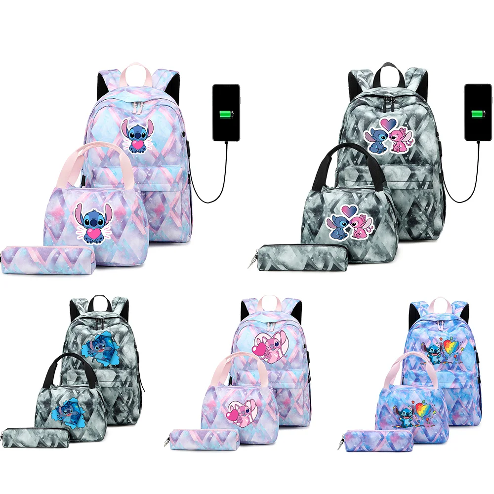 3pcs Disney Lilo Stitch USB Charging Travel Backpack School Bags For Teenager Women Men Mochila Children Casual Book Bags Sets
3pcs Disney Lilo Stitch USB Charging Travel Backpack School Bags For Teenager Women Men Mochila Children Casual Book Bags Sets