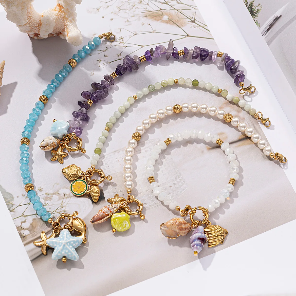 Stainless Steel Thin Natural Stone African Turquoises Beads Star Bracelet Women Bohe Colorful Energy Yoga Meditation Bracelets
Stainless Steel Thin Natural Stone African Turquoises Beads Star Bracelet Women Bohe Colorful Energy Yoga Meditation Bracelets