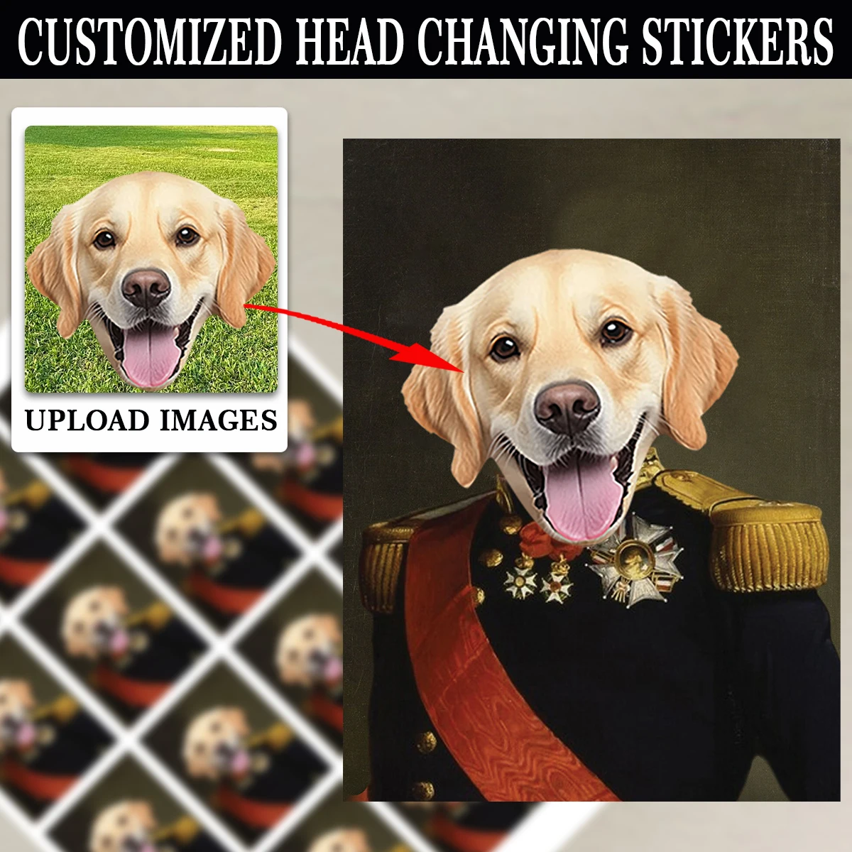 Personalize your Knight pet portrait photo stickers, the ideal gift for your pet sticker computer water cup
Personalize your Knight pet portrait photo stickers, the ideal gift for your pet sticker computer water cup
