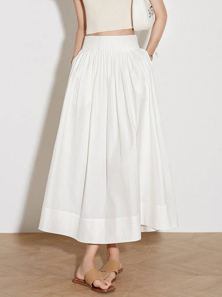 Modern High Waist A-Line Midi Skirt White Pleated Flared Silhouette Vintage Style Full-Length Gown Summer New Arrival
Modern High Waist A-Line Midi Skirt White Pleated Flared Silhouette Vintage Style Full-Length Gown Summer New Arrival
