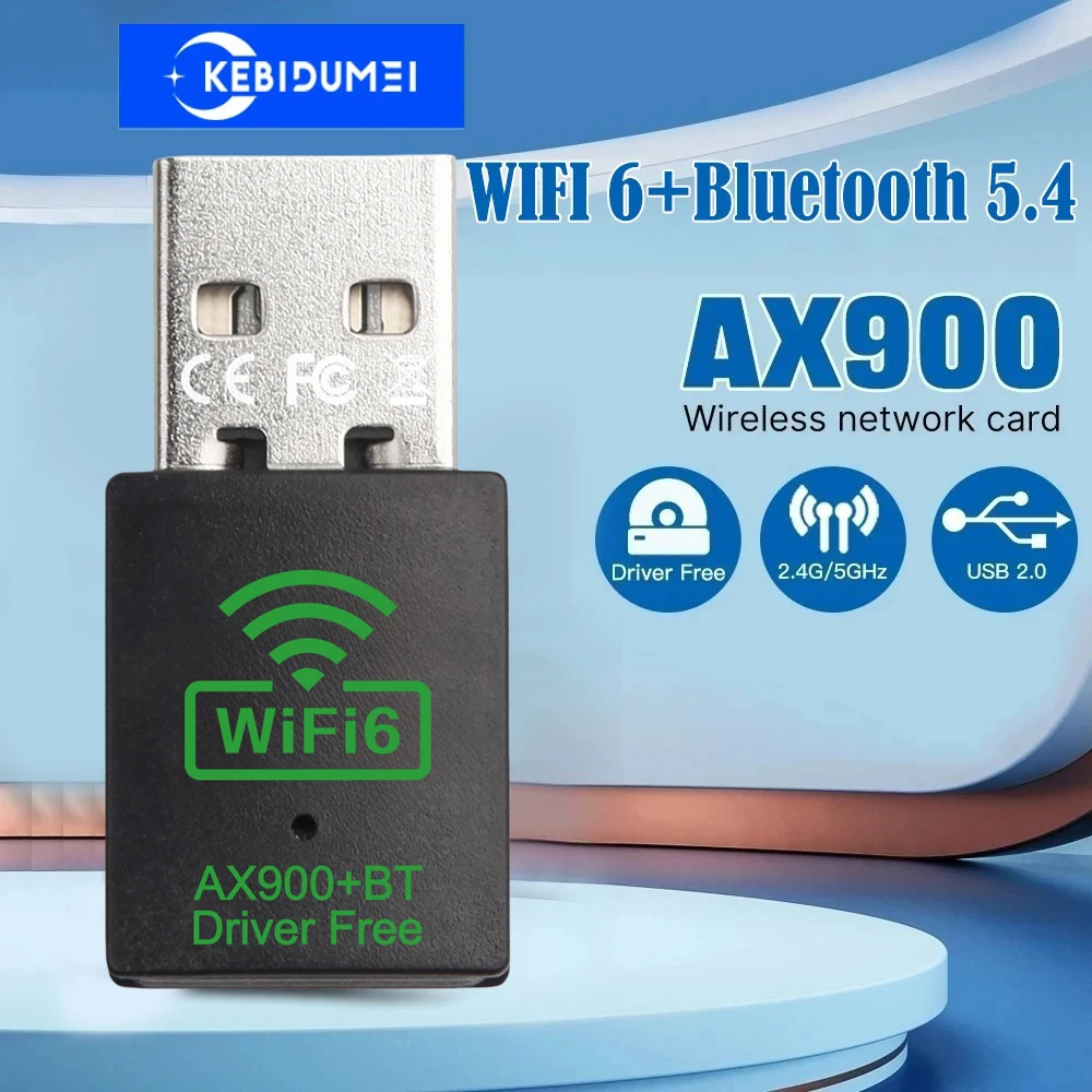 AX900 USB WiFi 6 Адаптер Bluetooth 5.4 Беспроводная сетевая карта 2,4G и 5 ГГц Двухдиапазонный Wi-Fi LAN для Win 10 11 Driver Free
AX900 USB WiFi 6 Адаптер Bluetooth 5.4 Беспроводная сетевая карта 2,4G и 5 ГГц Двухдиапазонный Wi-Fi LAN для Win 10 11 Driver Free