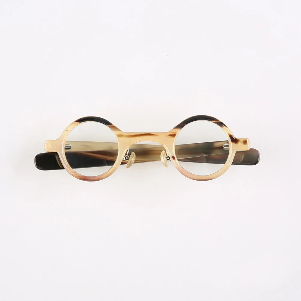 Eyewear Unique Round Striped Handmade Natural Horn Reading Eyeglass Frames For Men Women Classic Prescription Glasses Frame
Eyewear Unique Round Striped Handmade Natural Horn Reading Eyeglass Frames For Men Women Classic Prescription Glasses Frame