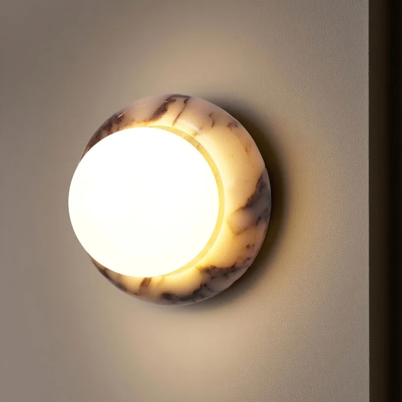 Light luxury marble ambient wall lamp, living room aisle study hotel design wall lamp
Light luxury marble ambient wall lamp, living room aisle study hotel design wall lamp