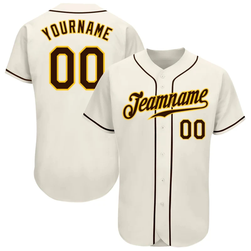 Custom Gold Authentic Baseball Jersey Men and Women Section Shirt 3D Printed Shirt Casual Team Shirts Hip Hop Unisex Tops
Custom Gold Authentic Baseball Jersey Men and Women Section Shirt 3D Printed Shirt Casual Team Shirts Hip Hop Unisex Tops