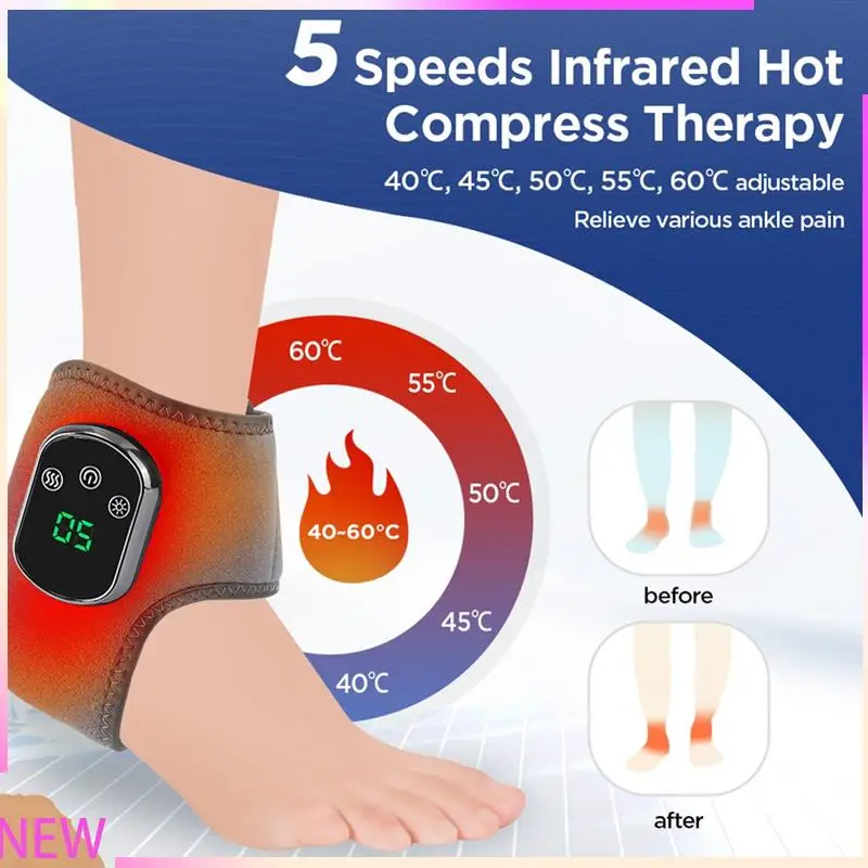B15C Electric Foot Ankle Massager With Heat & Vibration Cordless Heating Pad Ankle Wrap For Sports Recovery Warm Brace Belt
B15C Electric Foot Ankle Massager With Heat & Vibration Cordless Heating Pad Ankle Wrap For Sports Recovery Warm Brace Belt