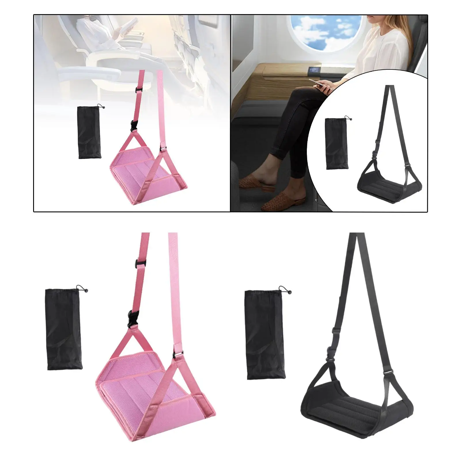 Airplane Foot Hammock Portable Oxford Cloth Convenient Comfortable Travel Foot Rest for Car Office Home Women Men Long Trip
Airplane Foot Hammock Portable Oxford Cloth Convenient Comfortable Travel Foot Rest for Car Office Home Women Men Long Trip