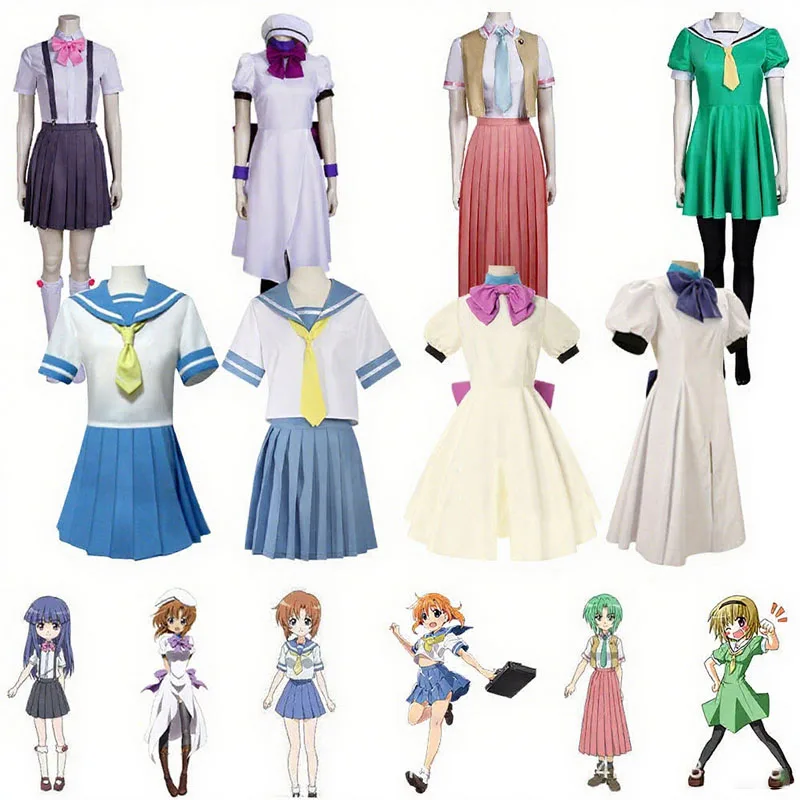 Anime Higurashi When They Cry Ryugu Rena Sonozaki Mion Furude Rika Hojo Satoko Cosplay Costume Uniform Dress Woman Kawaii Suit
Anime Higurashi When They Cry Ryugu Rena Sonozaki Mion Furude Rika Hojo Satoko Cosplay Costume Uniform Dress Woman Kawaii Suit