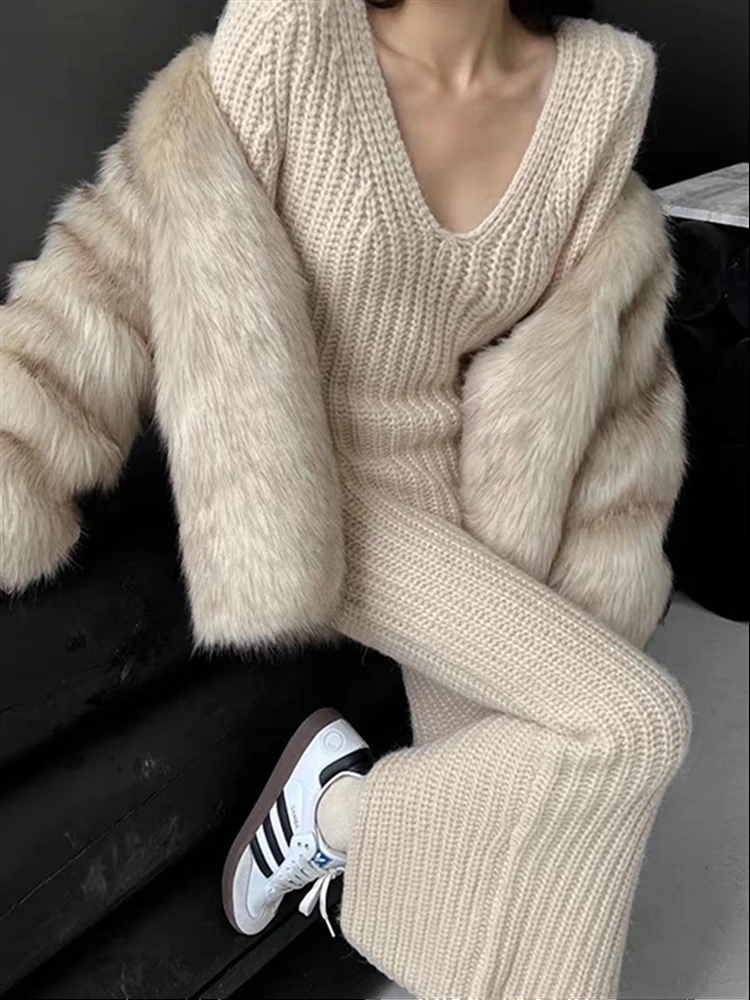 Warm Elegant Vintage Knitted Winter 2022 Autumn Sweater Dress Women Clothing Korean Woman Solid Dresses New Thick Bodycon Black
Warm Elegant Vintage Knitted Winter 2022 Autumn Sweater Dress Women Clothing Korean Woman Solid Dresses New Thick Bodycon Black