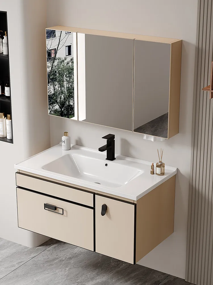 Honeycomb aluminum alloy bathroom cabinet Cream wind integrated ceramic wash basin cabinet combined toilet washstand
Honeycomb aluminum alloy bathroom cabinet Cream wind integrated ceramic wash basin cabinet combined toilet washstand