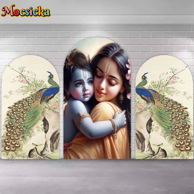 Mocsicka Backdrop Arch India Yashoda and Krishna Decor Custom 2-Side Covers Baby Shower Birthday Party Wedding Photo Background
Mocsicka Backdrop Arch India Yashoda and Krishna Decor Custom 2-Side Covers Baby Shower Birthday Party Wedding Photo Background