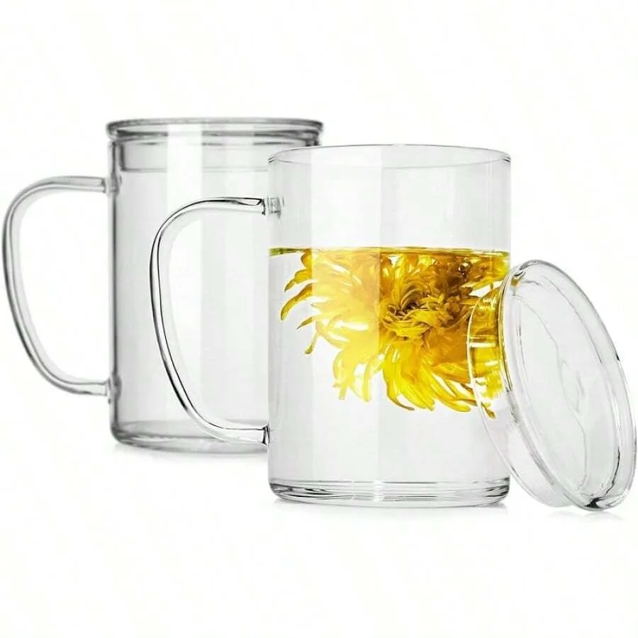 LUXU Glass Coffee Mugs Set Of 4, 14 Oz Clear Coffee Cups, Hand BlownandSeamless Design, Heat Resistant And Explosion-Proof, Lig
LUXU Glass Coffee Mugs Set Of 4, 14 Oz Clear Coffee Cups, Hand BlownandSeamless Design, Heat Resistant And Explosion-Proof, Lig