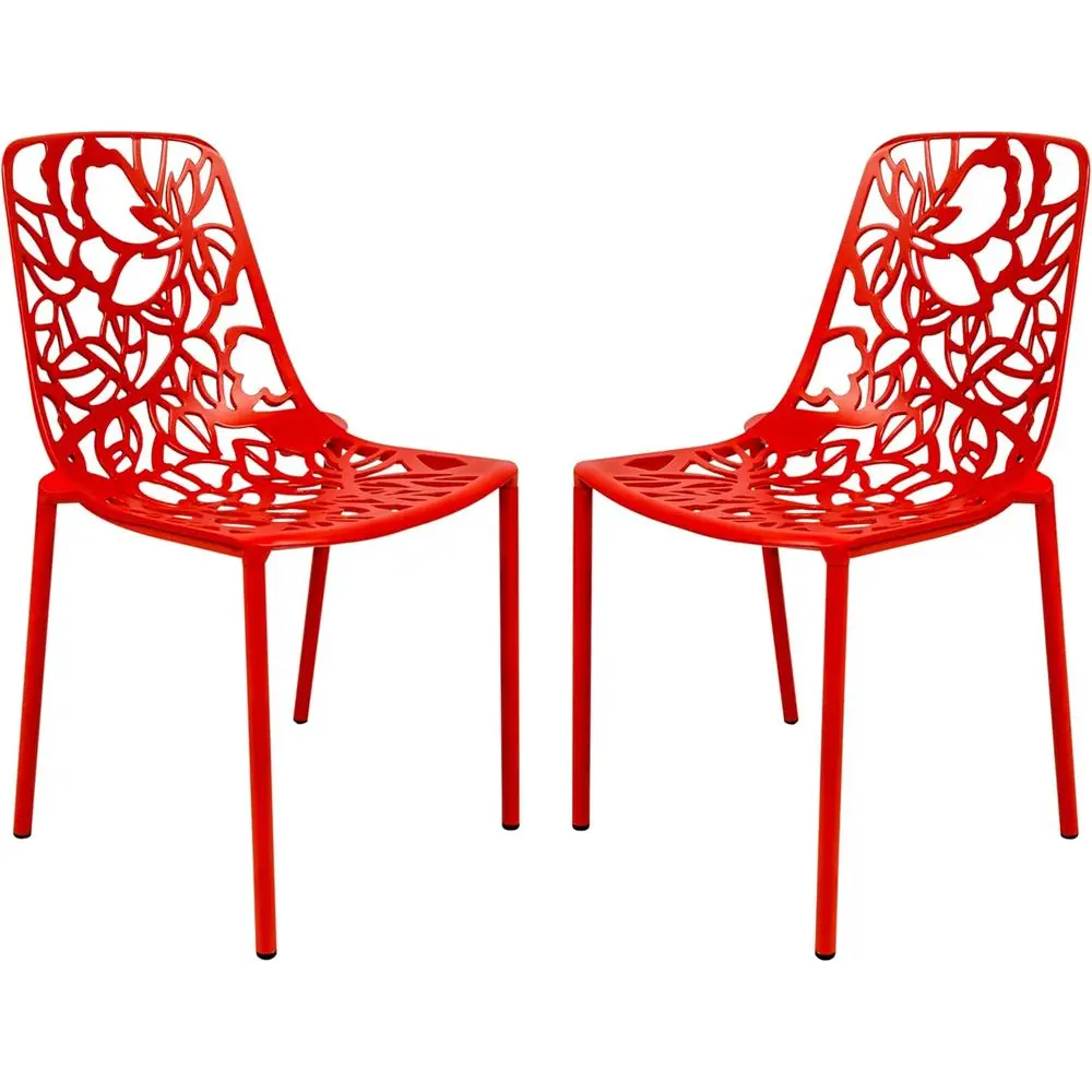 Patio Dining Chair, Cutout Metal Stackable Side Chair for Indoor and Outdoor Use, Weather and UV Resistant, Floor Protecting, Re
Patio Dining Chair, Cutout Metal Stackable Side Chair for Indoor and Outdoor Use, Weather and UV Resistant, Floor Protecting, Re