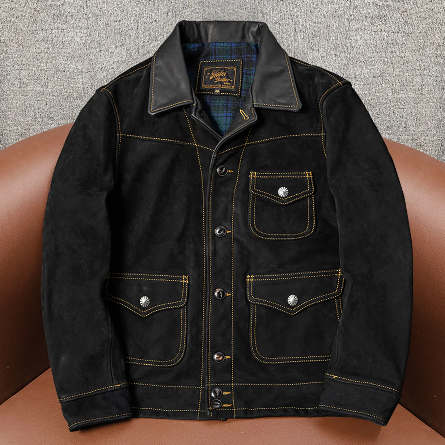Farmer Vintage Uncoated Classic Top Layer Scrub Cowhide Genuine Leather Men's Old Slim Fit Jacket
Farmer Vintage Uncoated Classic Top Layer Scrub Cowhide Genuine Leather Men's Old Slim Fit Jacket
