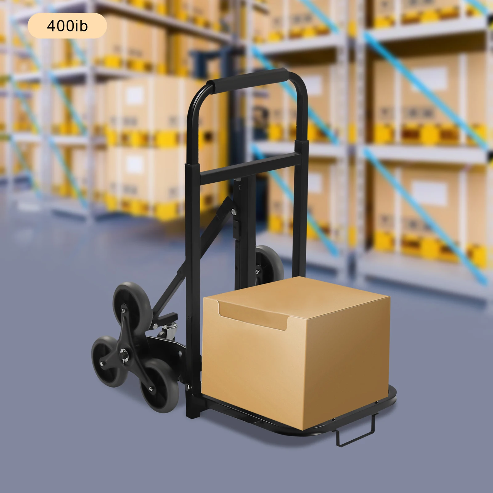 550lbs Capacity 10-Wheel Stair Climbing Cart, Foldable Design for Delivery, Moving & Warehouse Use on Floors & Stairs
550lbs Capacity 10-Wheel Stair Climbing Cart, Foldable Design for Delivery, Moving & Warehouse Use on Floors & Stairs