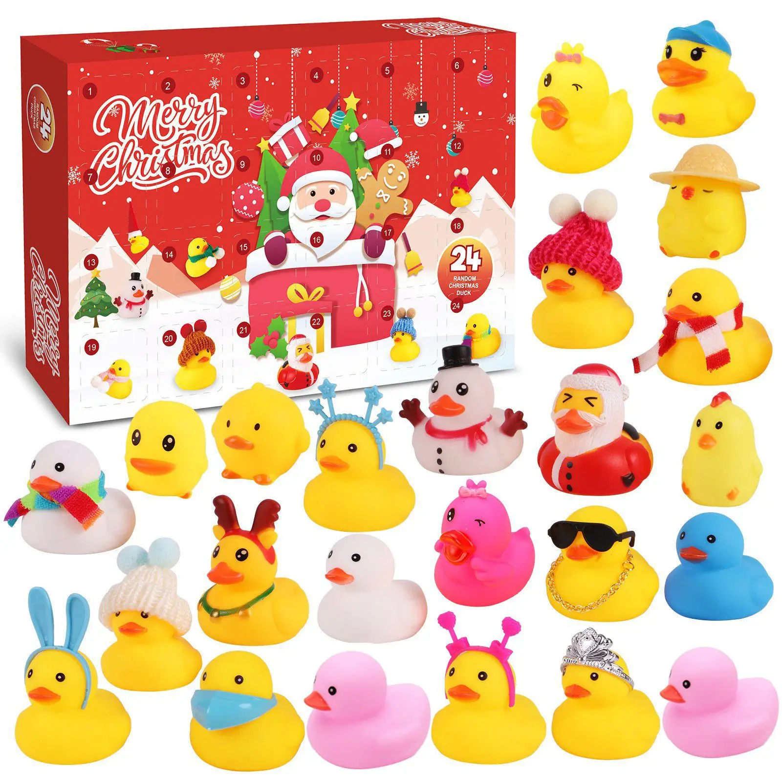 2025 Christmas Countdown Ducks - 24PCS Advent Calendar for Decoration, Rubber Ducks Bath Toys, Toys for Toddler, Christmas Party
2025 Christmas Countdown Ducks - 24PCS Advent Calendar for Decoration, Rubber Ducks Bath Toys, Toys for Toddler, Christmas Party