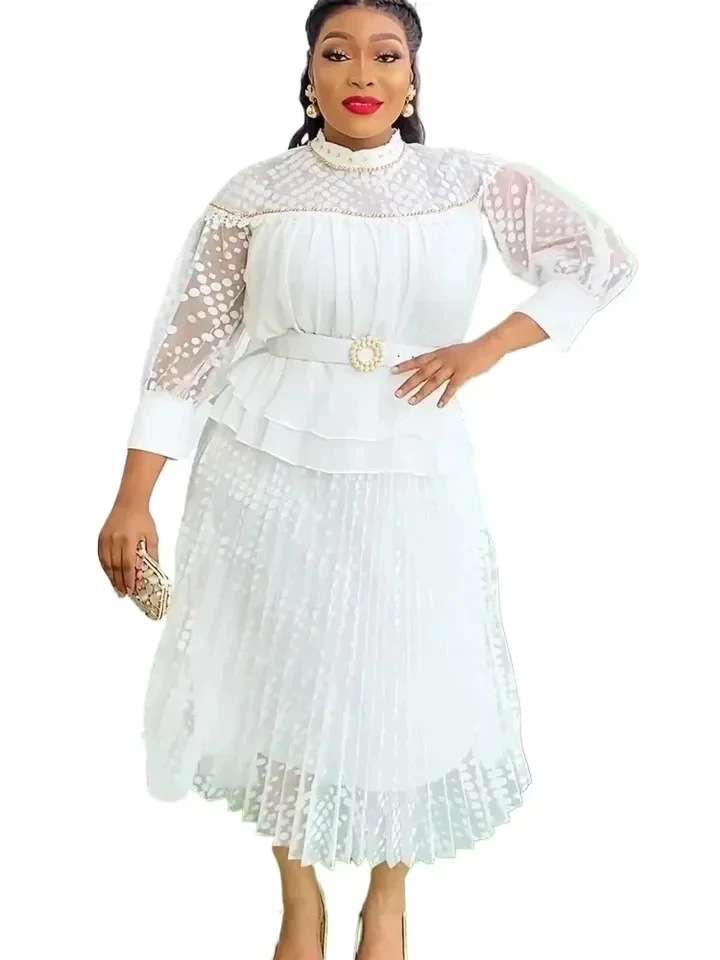 2025 African Party Evening Dresses for Women Summer Elegant African 3/4 Sleeve Mesh Polyester Long Dress Outfits Africa Clothing
2025 African Party Evening Dresses for Women Summer Elegant African 3/4 Sleeve Mesh Polyester Long Dress Outfits Africa Clothing
