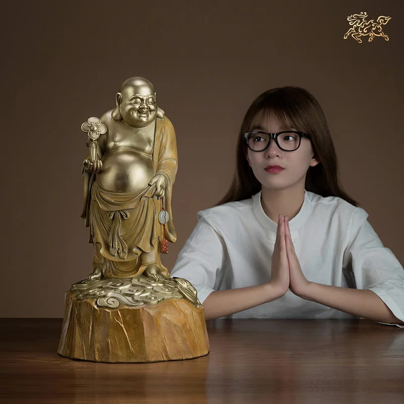 TOP high grade Buddhist wealth God Maitreya Buddha statue family Protect bring money good luck Art Handmade brass Sculpture
TOP high grade Buddhist wealth God Maitreya Buddha statue family Protect bring money good luck Art Handmade brass Sculpture