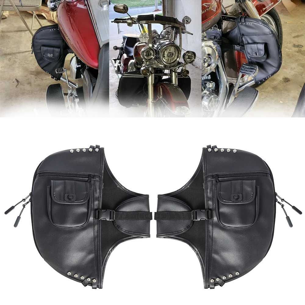 2PCS Motorcycle PU Leather Soft Lowers Chaps Leg Warmer Crash Bar Bag For Harley Touring Street Road Glide Trike W/ Engine Guard
2PCS Motorcycle PU Leather Soft Lowers Chaps Leg Warmer Crash Bar Bag For Harley Touring Street Road Glide Trike W/ Engine Guard