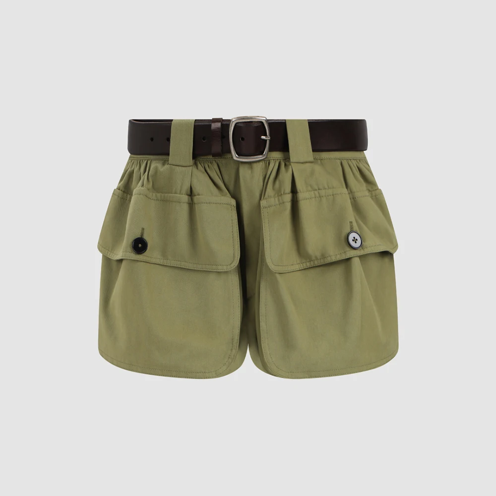 Women 100% Cotton Cargo Shorts High Waist With Belt Button Pocket Casual Summer Vintage Aesthetic Short Pants 2026 New Y2k
Women 100% Cotton Cargo Shorts High Waist With Belt Button Pocket Casual Summer Vintage Aesthetic Short Pants 2026 New Y2k