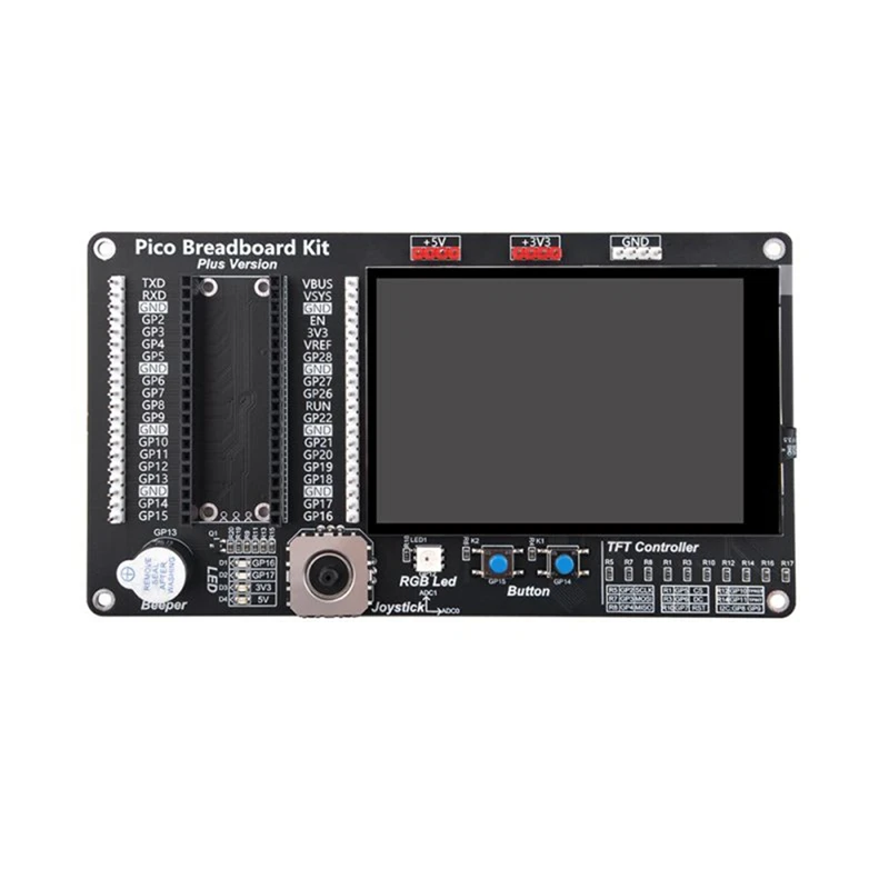 Запасные аксессуары для Raspberry Pi Pico/Pico W, модуль расширения GPIO с 3,5-дюймовым сенсорным экраном, RGB светильник, зуммер
Запасные аксессуары для Raspberry Pi Pico/Pico W, модуль расширения GPIO с 3,5-дюймовым сенсорным экраном, RGB светильник, зуммер