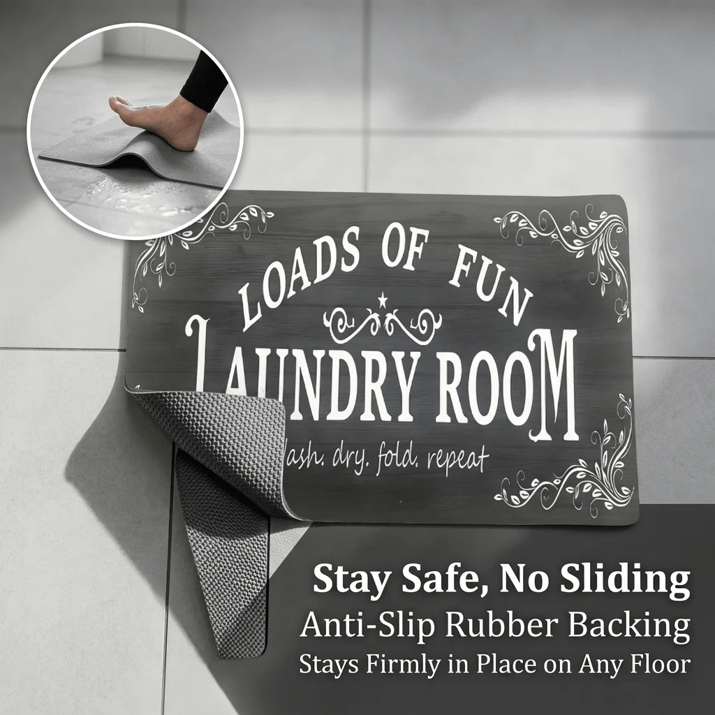 Non-Slip Washable Laundry Room Runner Mat With Decorative Phrases
Non-Slip Washable Laundry Room Runner Mat With Decorative Phrases