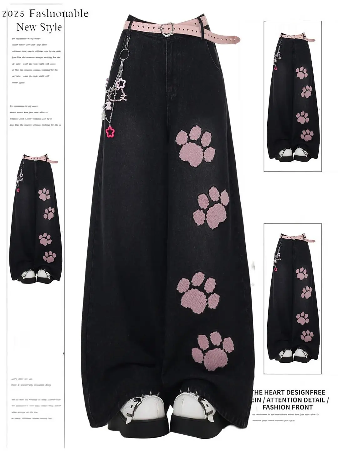 Fun Claw Embroidery Jeans Women's Spring 2026 New Loose Straight Leg Floor-Length Pants High Waist Machine Embroidered Denim
Fun Claw Embroidery Jeans Women's Spring 2026 New Loose Straight Leg Floor-Length Pants High Waist Machine Embroidered Denim
