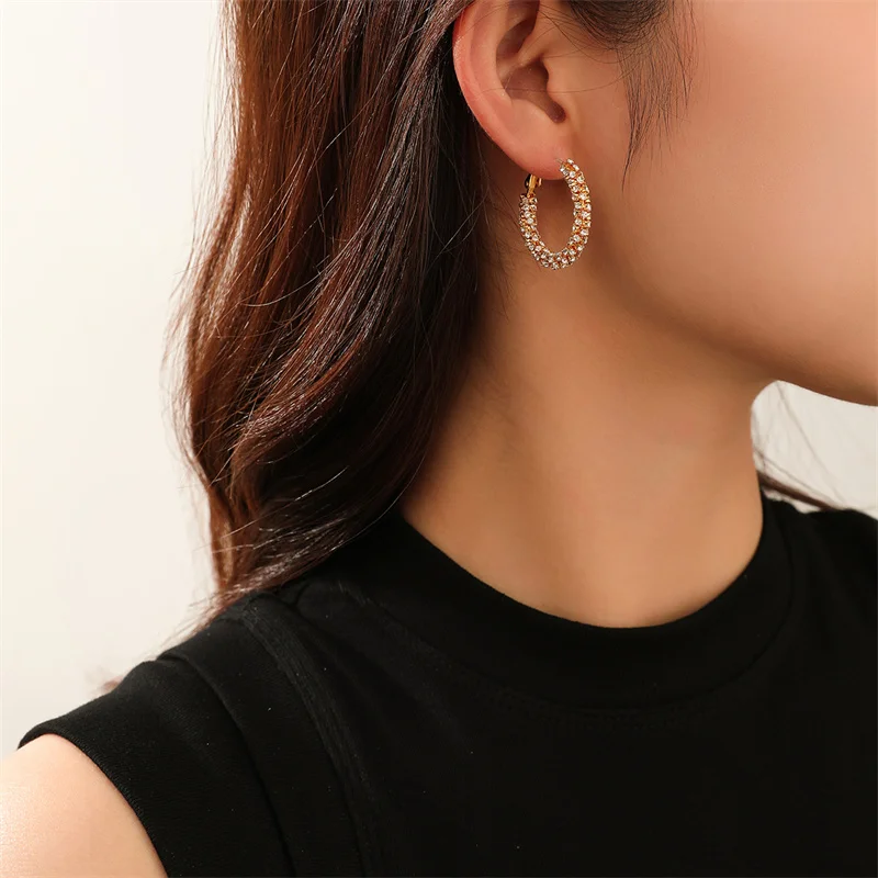 2023 New Big Circle Round Hoop Earrings for Women's Fashion Statement Golden Zircon Punk Charm Earrings Party Jewelry
2023 New Big Circle Round Hoop Earrings for Women's Fashion Statement Golden Zircon Punk Charm Earrings Party Jewelry