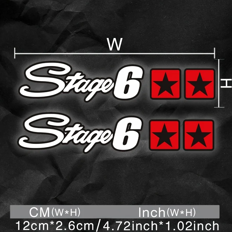 Durable Stage 6 Logo Decal with Red Stars, Stylish Sticker for Car Personalization & Auto Lovers
Durable Stage 6 Logo Decal with Red Stars, Stylish Sticker for Car Personalization & Auto Lovers