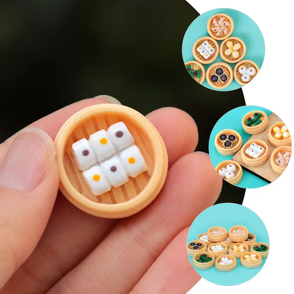 12Pcs Miniature Steamed Buns Steamer Set Lifelike Artificial Food Decor for Mini Kitchen Scene Mini House Ornament Collection
12Pcs Miniature Steamed Buns Steamer Set Lifelike Artificial Food Decor for Mini Kitchen Scene Mini House Ornament Collection