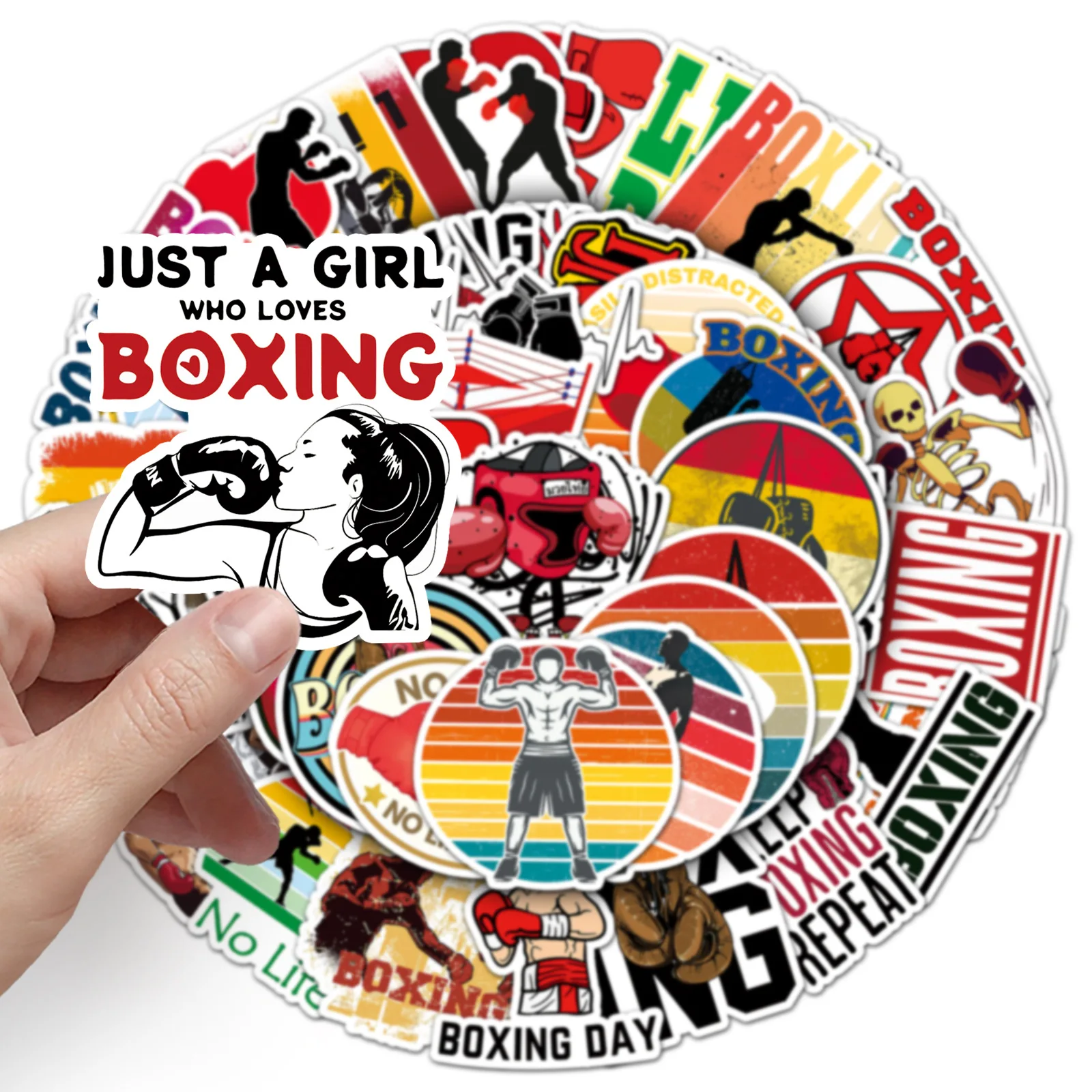 10/50PCS Sports Stickers Cartoon Boxing Graffiti Waterproof Decoration Decals DIY Laptop Phone Guitar Car Bike Skateboard Toys
10/50PCS Sports Stickers Cartoon Boxing Graffiti Waterproof Decoration Decals DIY Laptop Phone Guitar Car Bike Skateboard Toys