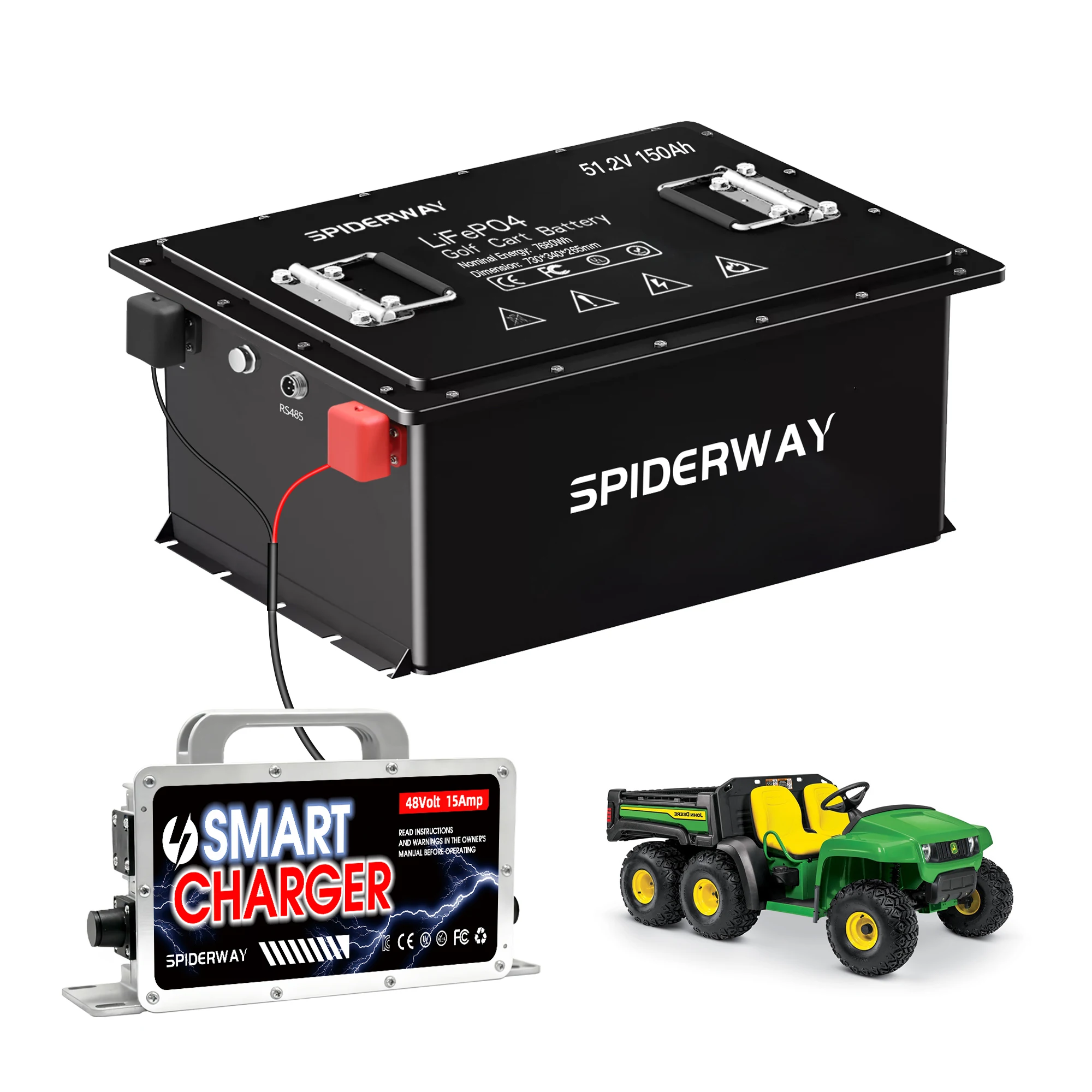 48V 150Ah LiFePO4 Lithium Golf Cart Battery With 25A Charger 200A BMS 6000+ Cycle Max. 10.24kW For Yamaha 、Club Car 、EZGO、GEM
48V 150Ah LiFePO4 Lithium Golf Cart Battery With 25A Charger 200A BMS 6000+ Cycle Max. 10.24kW For Yamaha 、Club Car 、EZGO、GEM