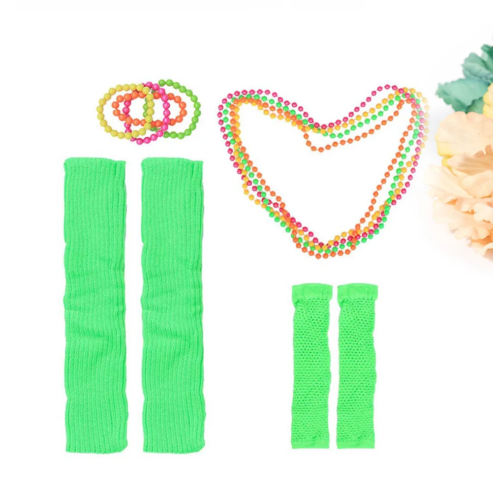 Neon Bead Necklace Bracelet Set 80s Party Dress Accessories Fingerless Gloves Leg Sleeves 70s Halloween Costume Go Disco
Neon Bead Necklace Bracelet Set 80s Party Dress Accessories Fingerless Gloves Leg Sleeves 70s Halloween Costume Go Disco