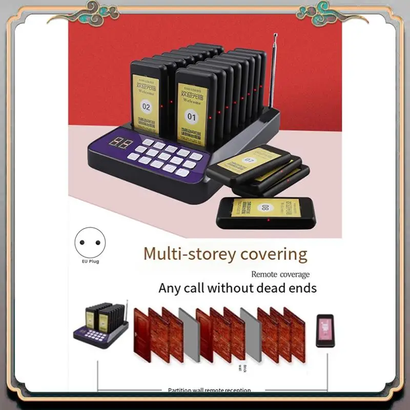 Wireless Meal Pickup Device Restaurant Cafe Vibrating Meal Pickup Caller, Meal Calling Device EU-Plug
Wireless Meal Pickup Device Restaurant Cafe Vibrating Meal Pickup Caller, Meal Calling Device EU-Plug