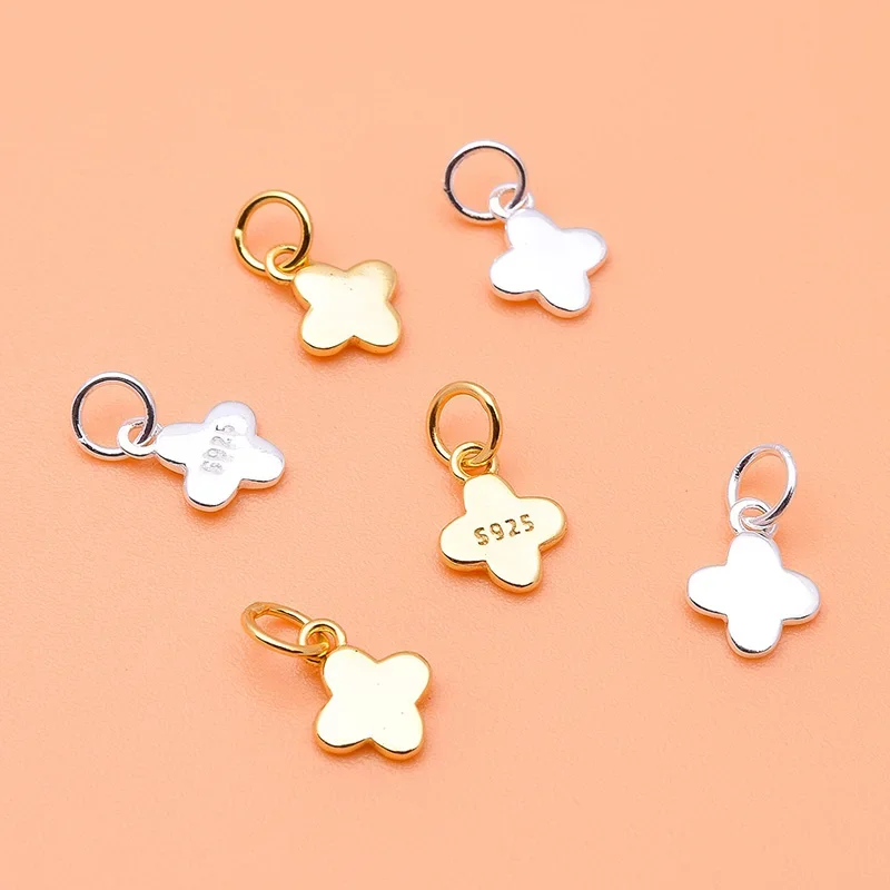 5PCS 925 sterling silver gold-plated pendant accessories Lucky grass pendant manual DIY beading material Jewelry material
5PCS 925 sterling silver gold-plated pendant accessories Lucky grass pendant manual DIY beading material Jewelry material