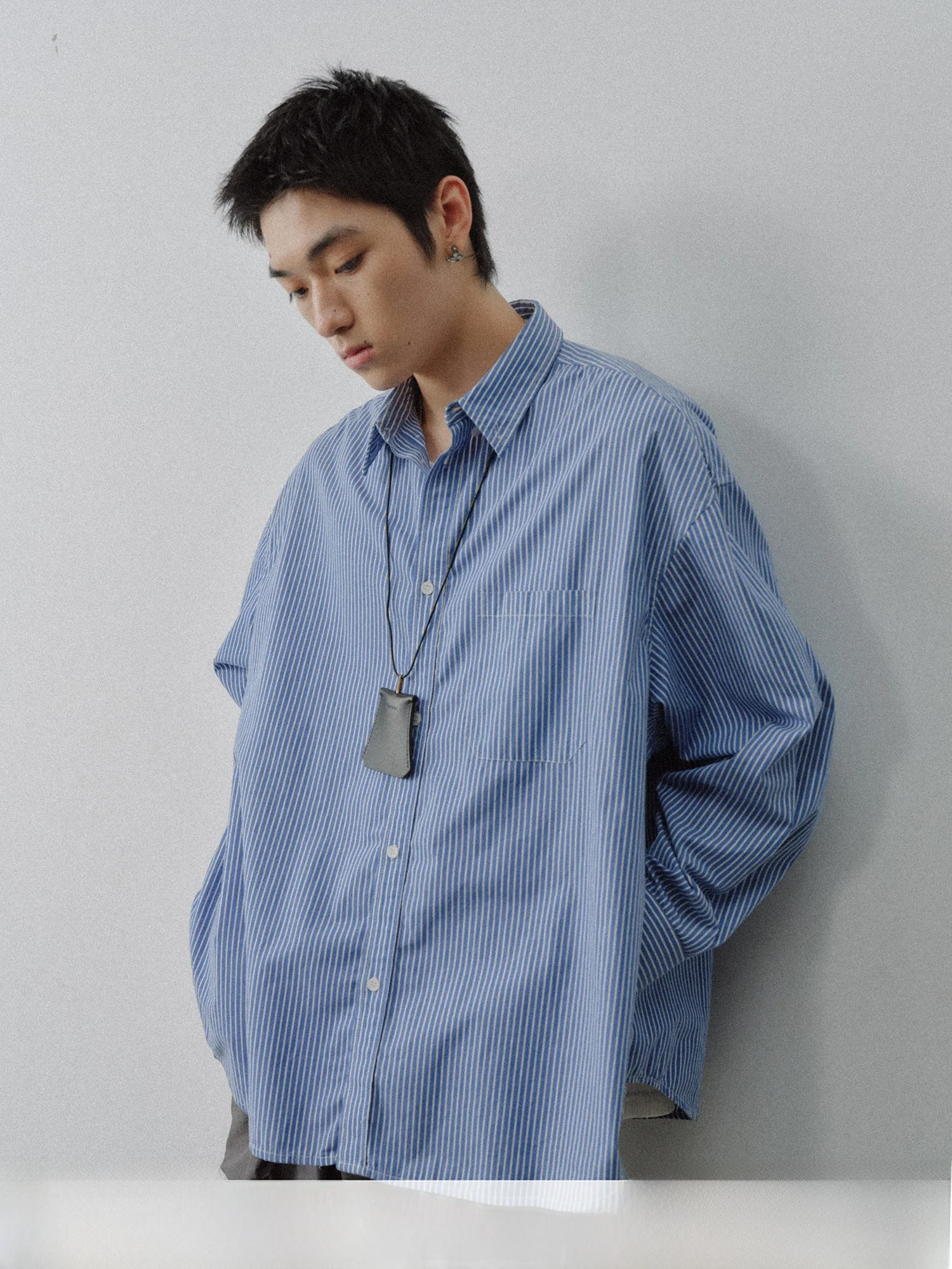 Blue White Striped Cotton Long Sleeve Casual Shirt Jacket Loose Fit Men's Spring Autumn Fashion Urban Style Breathable Comfor...
Blue White Striped Cotton Long Sleeve Casual Shirt Jacket Loose Fit Men's Spring Autumn Fashion Urban Style Breathable Comfor...