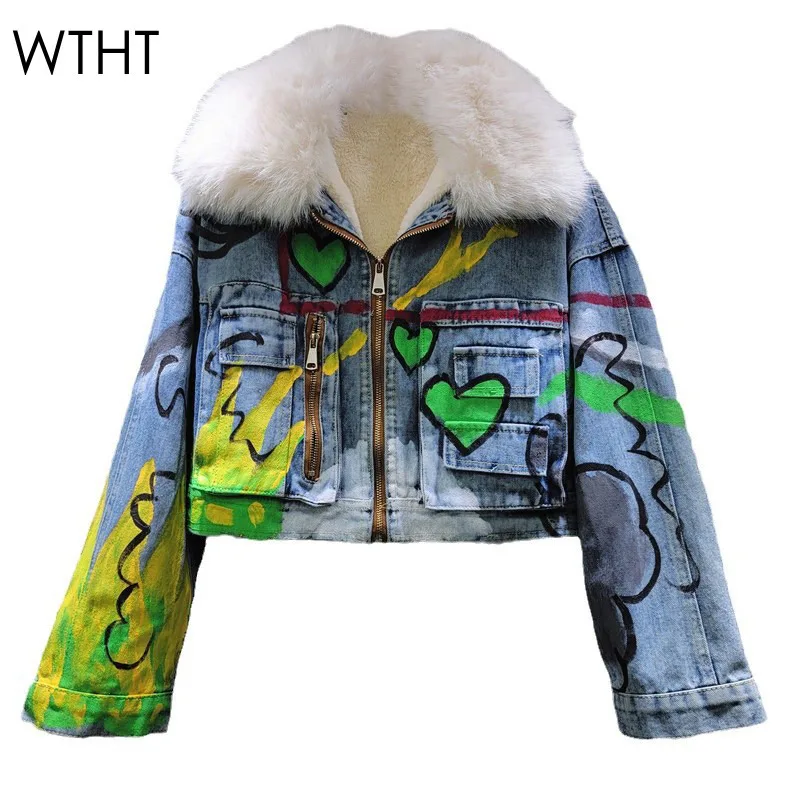 WTHT Trendy Fashion Women's Print Design Warm Denim Coat 2024 Winter Plush Lapel Long Sleeves Zipper Jacket Female 1LS352
WTHT Trendy Fashion Women's Print Design Warm Denim Coat 2024 Winter Plush Lapel Long Sleeves Zipper Jacket Female 1LS352