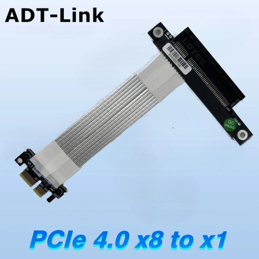 ADT-Link Silver-Plated PCI Express 4.0 x1 to x8 Extension Riser Cable for PCIe x8 Capture Card RAID SSD, LAN USB Cards Extension
ADT-Link Silver-Plated PCI Express 4.0 x1 to x8 Extension Riser Cable for PCIe x8 Capture Card RAID SSD, LAN USB Cards Extension