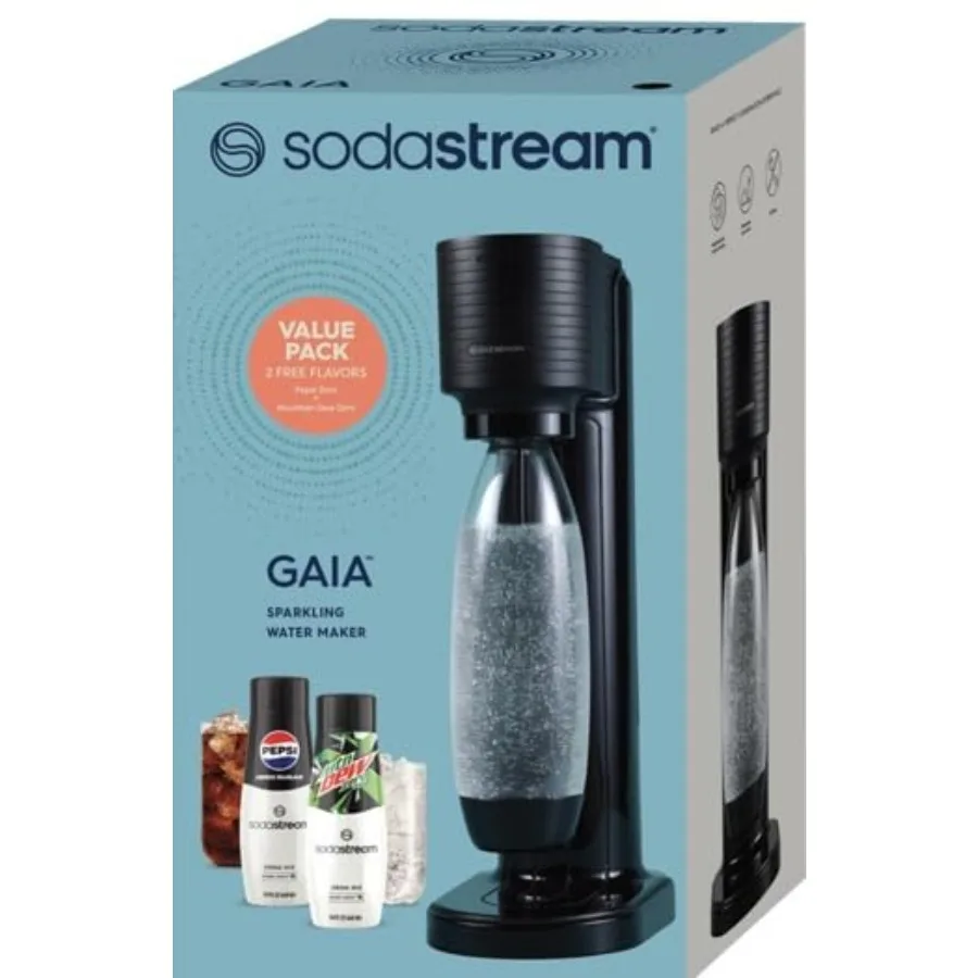 Gaia Sparkling Water Maker Black Value Pack Stainless Steel Black 304 Stainless Steel Carbonated Water Dispenser with Built-in
Gaia Sparkling Water Maker Black Value Pack Stainless Steel Black 304 Stainless Steel Carbonated Water Dispenser with Built-in
