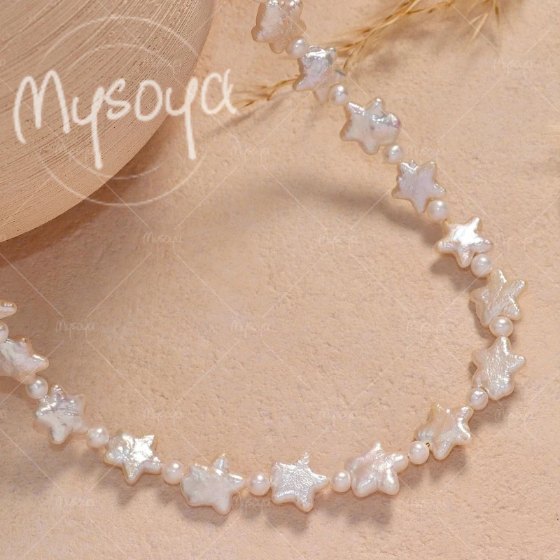 MYSOYA 10-12mm White Star Baroque Freshwater Pearl Necklace, Suitable for Birthday/Wedding/Mother's Day/Father's Day Gift A1027
MYSOYA 10-12mm White Star Baroque Freshwater Pearl Necklace, Suitable for Birthday/Wedding/Mother's Day/Father's Day Gift A1027