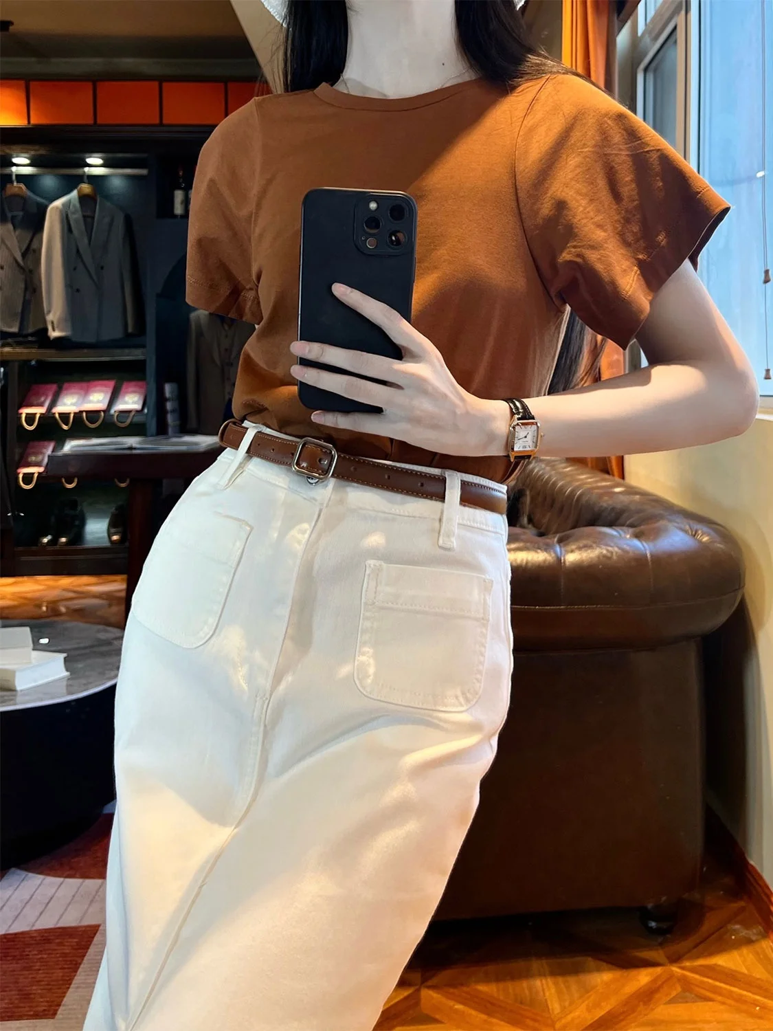 Jiang Summer Cotton round Ne ort Sve Loose Women's T-irt Comfortable Breathable Color T-irt for Young Women
Jiang Summer Cotton round Ne ort Sve Loose Women's T-irt Comfortable Breathable Color T-irt for Young Women