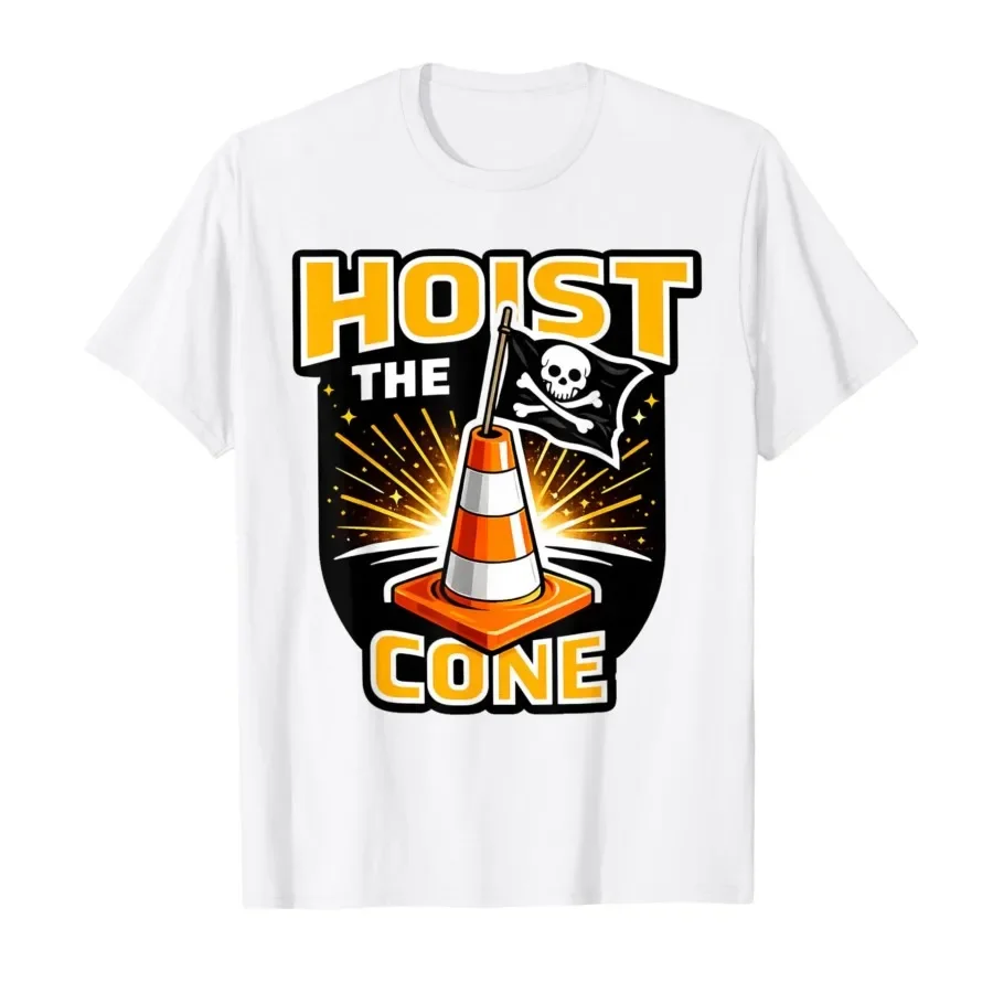 Hoist The Cone Funny Pirate Traffic Cone Graphic T-shirt For Men Women 100% Cotton T Shirts Short Sleeve Tops 0406-3
Hoist The Cone Funny Pirate Traffic Cone Graphic T-shirt For Men Women 100% Cotton T Shirts Short Sleeve Tops 0406-3